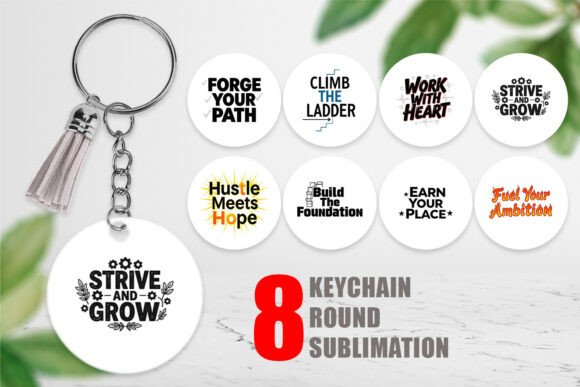 Career Ambition Quote Keychain Graphics for Crafts