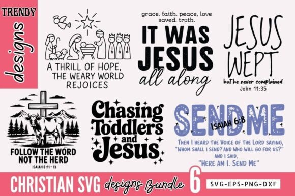 Christian SVG Bundle: Jesus SVG Design for Crafts & Graphics