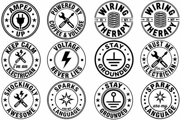 Electrician SVG Bundle: Funny Quote Graphics for Crafts Brands