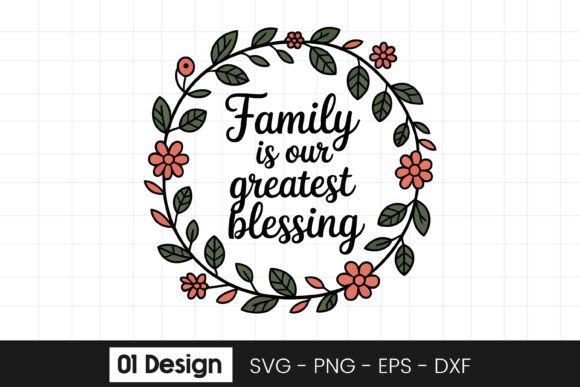 Family Greatest Blessing Quote Wreath