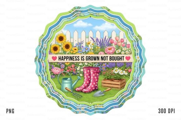 Garden Quote Happiness Graphics for Crafts