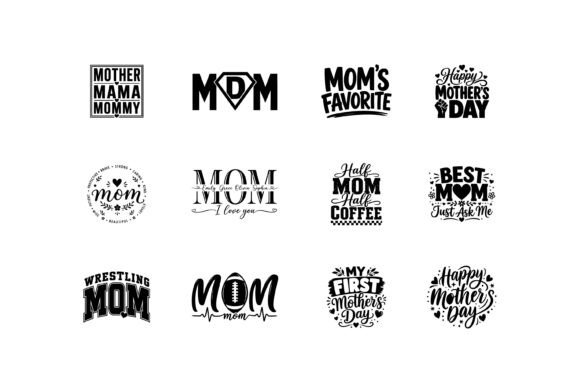 Mom Typography SVG Bundle: Graphics for Crafts & Branding