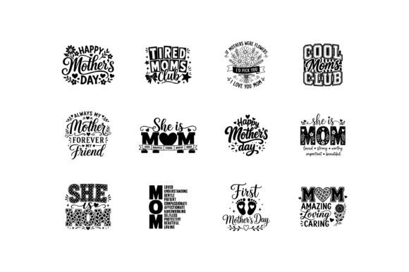 Mother’s Day Typography Bundle: Graphics for Crafts & Branding