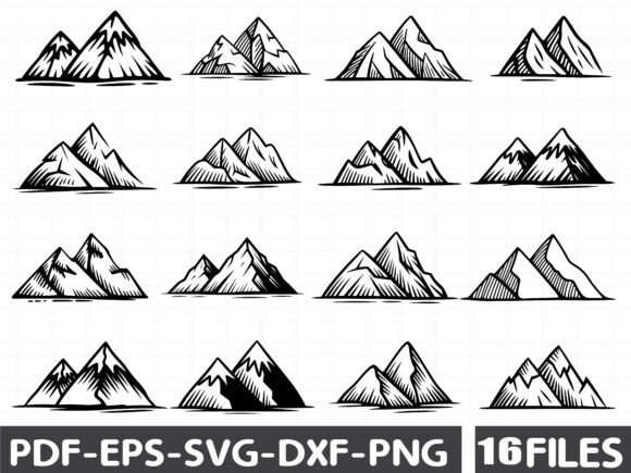 Mountains SVG: Graphics for Crafts & Creative Brands