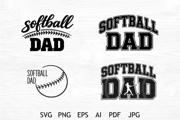 Softball Dad SVG Design Bundle: Graphics for Crafts
