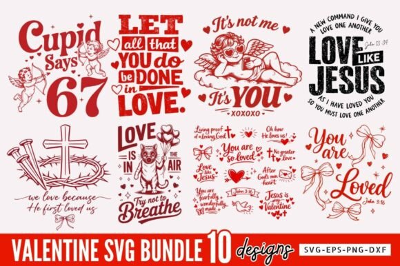 Valentine SVG Bundle: Funny Graphics for Crafts & Content